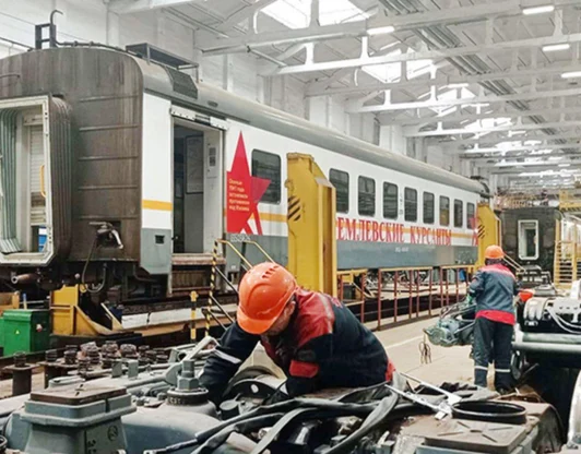 Капитальный ремонт электропоездов ЭП2Д на УП «Барановичское отделение Белорусской железной
дороги» локомотивное депо Барановичи.
